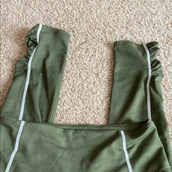 Free People Olive Green High-Waisted Leggings - Picture 5 of 15